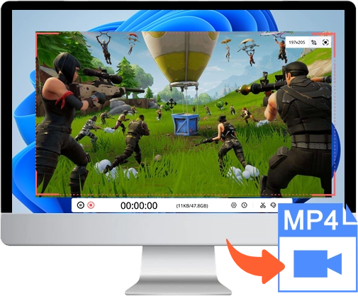 最高4K画質に対応、PC画面上の動きを逃さずに記録してMP4に保存