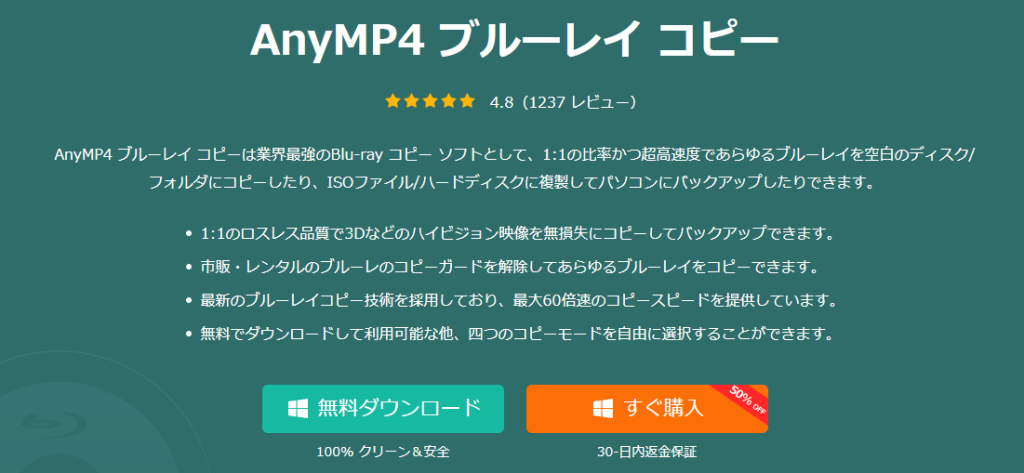 AnyMP4 Blu-ray コピー