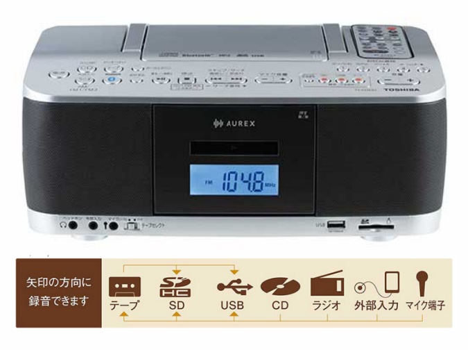 cdからsdカードに録音-cdラジカセ