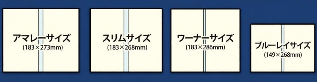 DVDケースの種類とサイズ