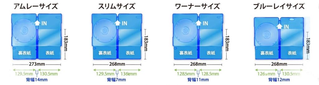 DVDジャケット用紙のサイズ