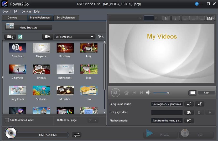 Power2Go-DVD書き込み